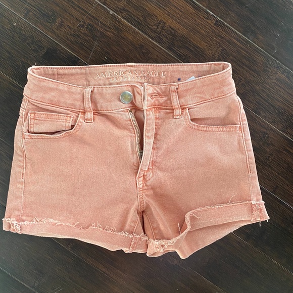 American Eagle shorts, size 0, coral - Picture 1 of 1